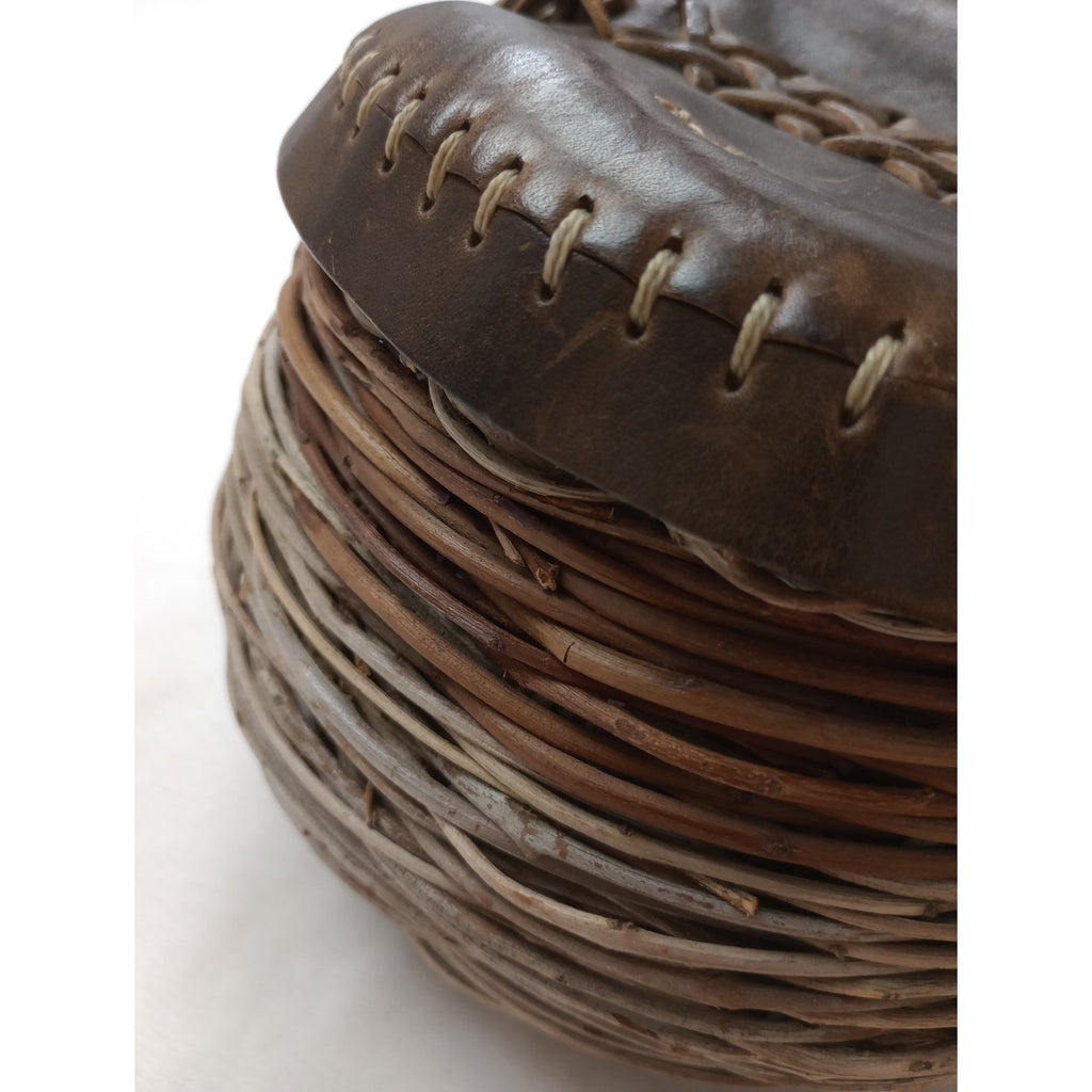 HENRY BEGUELIN  エンリーベグリン  レザー  かご バッグ ブラウン 【中古】