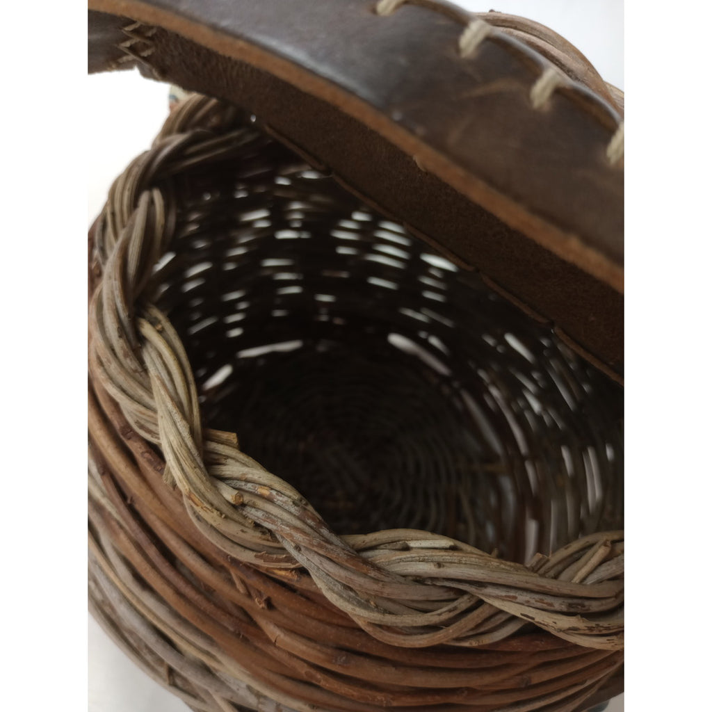 HENRY BEGUELIN  エンリーベグリン  レザー  かご バッグ ブラウン 【中古】
