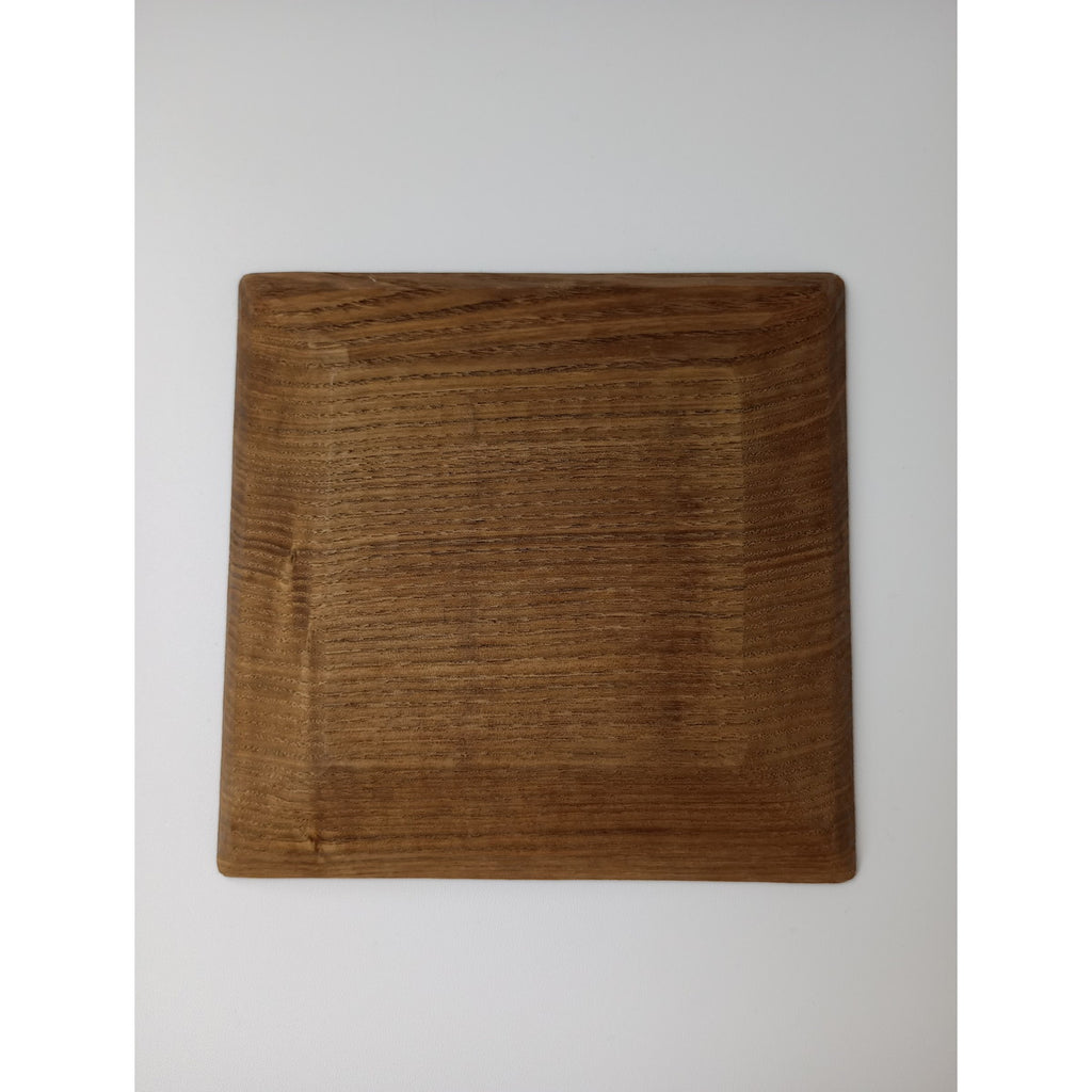 三谷龍二  角盆  神代楡  トレイ  皿  ダークブラウン 【中古】