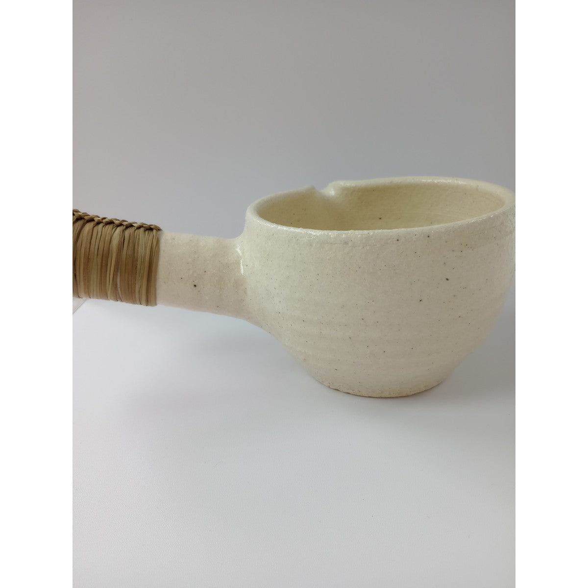十場あすか 耐熱 片手鍋  アイボリー 【中古】