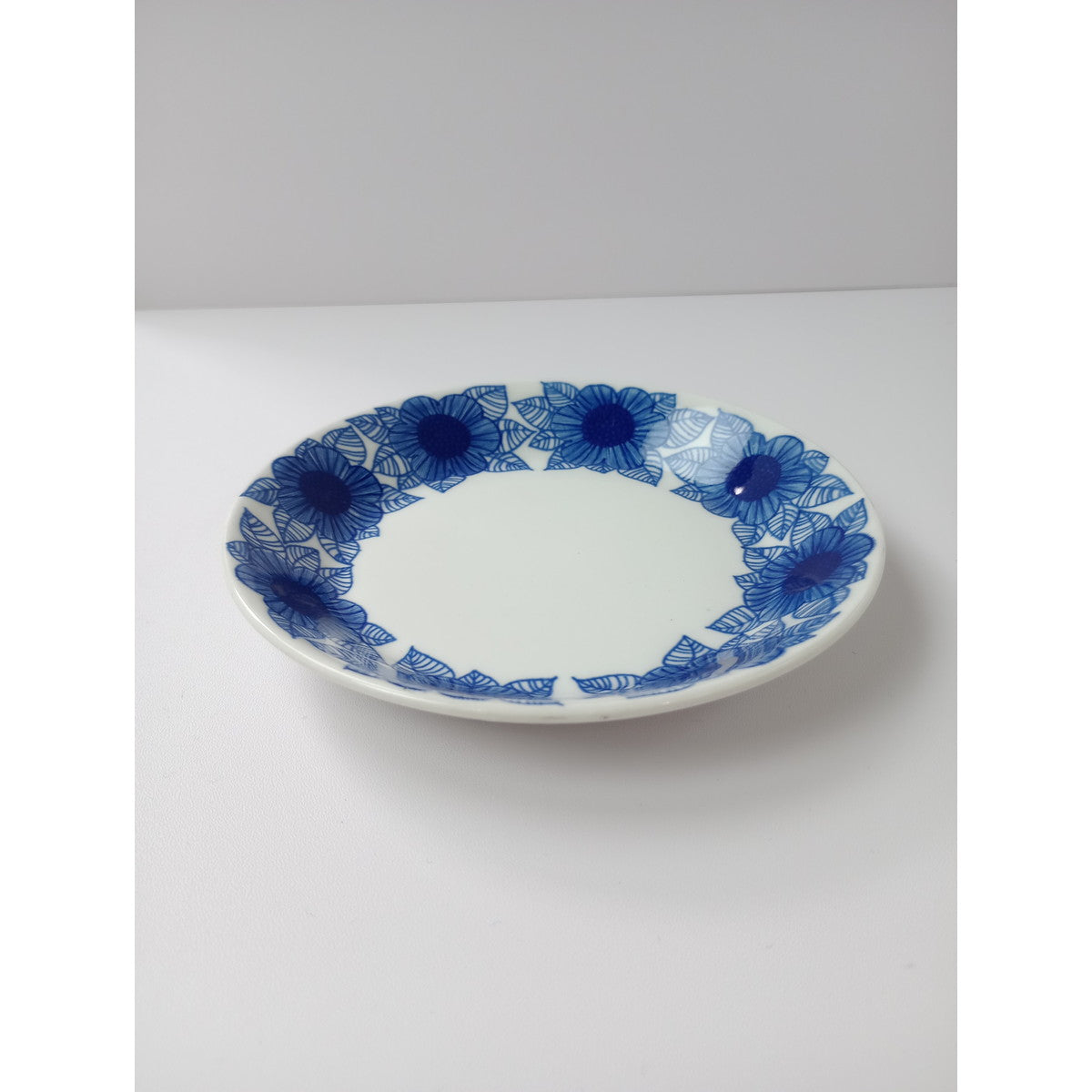 ARABIA Malva  アラビア  マルバ ビンテージ ヴィンテージ  14.5cm プレート 皿  花柄 ブルー 【中古】