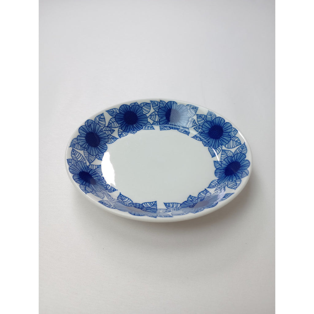 ARABIA Malva  アラビア  マルバ ビンテージ ヴィンテージ  14.5cm プレート 皿  花柄 ブルー 【中古】