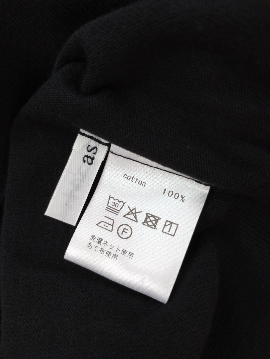 as it is. by LinenYa リネンヤ コットン モックネック 5分袖 ニット トップス 黒 ブラック 【中古】
