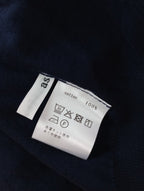 as it is. by LinenYa  リネンヤ  コットン モックネック 5分袖 ニット トップス  ネイビー 【中古】