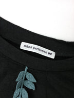 mina perhonen ミナペルホネン humming days ハミング デイズ  カットソー トップス 黒 ブラック 【中古】