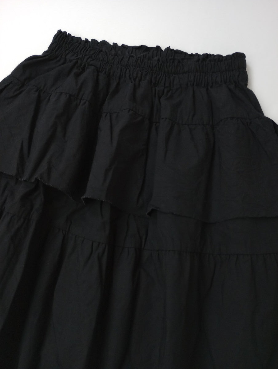 25SS homspun ホームスパン ライトオンスシャンブレースカート 黒 ブラック M 【中古】