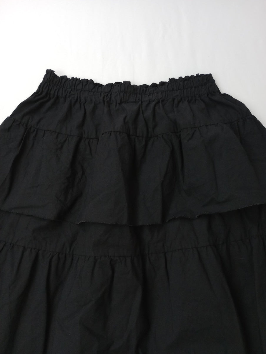 25SS homspun ホームスパン ライトオンスシャンブレースカート 黒 ブラック M 【中古】