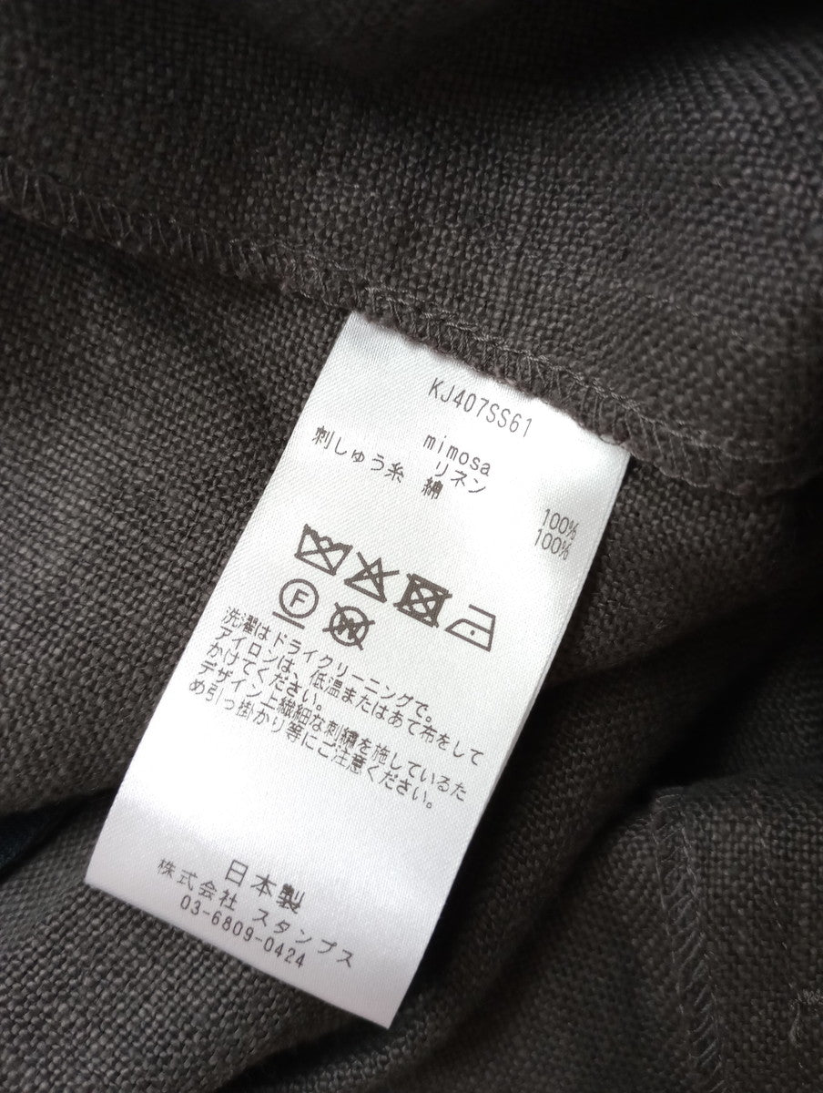 新品 25SS  kijinokanosei キジノカノウセイ mimosa ミモザ リネン 麻 100％ ロング スカート グレー