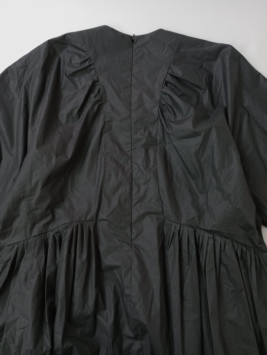 TENNE HANDCRAFTED MODERN テンハンドクラフテッドモダン コットン 綿 100％ ロング ドレス ワンピース グレー 【中古】