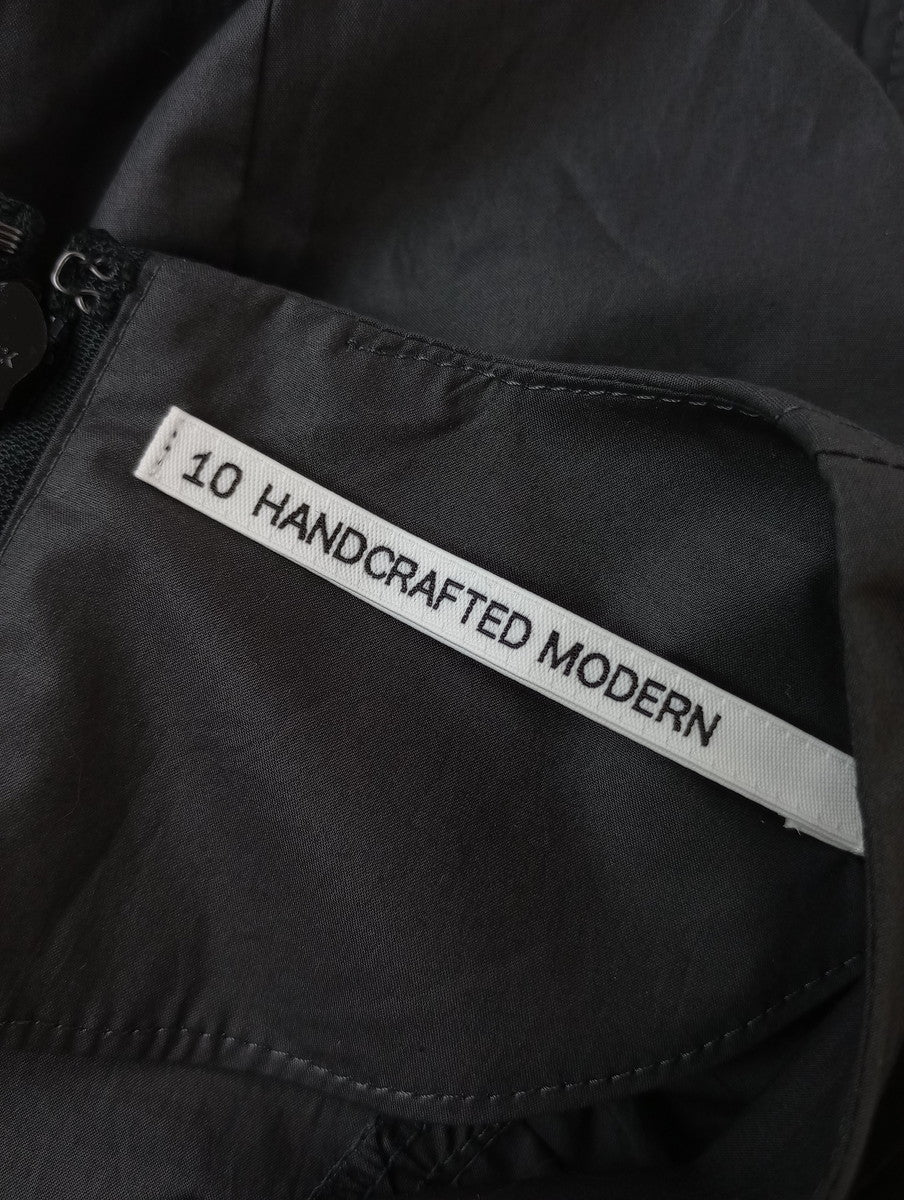 TENNE HANDCRAFTED MODERN テンハンドクラフテッドモダン コットン 綿 100％ ロング ドレス ワンピース グレー 【中古】