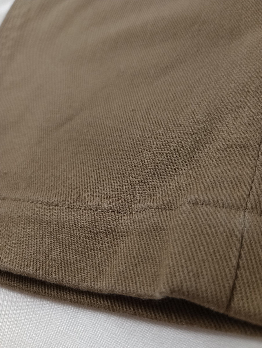 Permanent Age パーマネントエイジ コットン 綿 混 タックパンツ ブラウン  1  【中古】