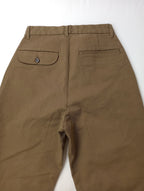 Permanent Age パーマネントエイジ コットン 綿 混 タックパンツ ブラウン  1  【中古】