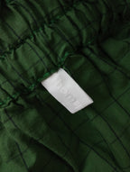 25SS  homspun ホームスパン コットンリネン　チェック&ストライプ スカート  グリーン M 【中古】