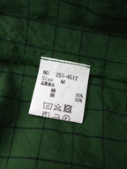 25SS  homspun ホームスパン コットンリネン　チェック&ストライプ スカート  グリーン M 【中古】
