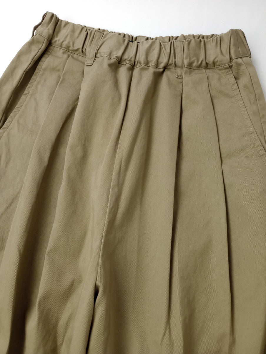 TRAVAIL MANUELトラヴァイユマニュアル コンパクトチノ 2タックワイドPTS パンツ ベージュ M  【中古】