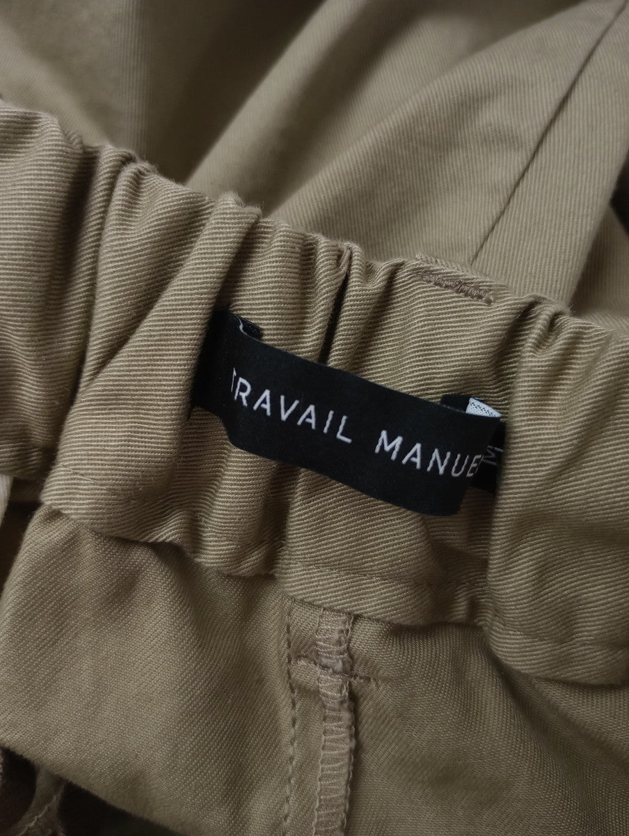 TRAVAIL MANUELトラヴァイユマニュアル コンパクトチノ 2タックワイドPTS パンツ ベージュ M  【中古】