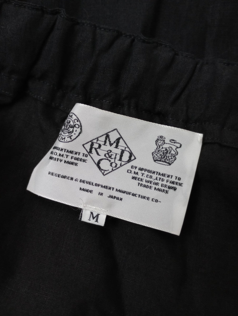 R&D.M.Co- オールドマンズテーラー リネン 麻 100％ ポケット ロング スカート 黒 ブラック M 【中古】
