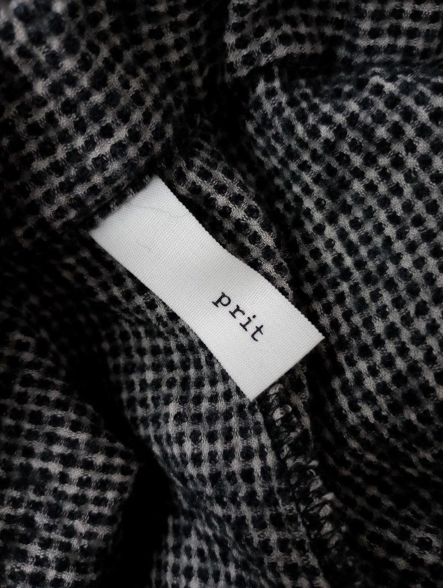 prit プリット コットン ウール サルエル イージーパンツ 白黒  【中古】