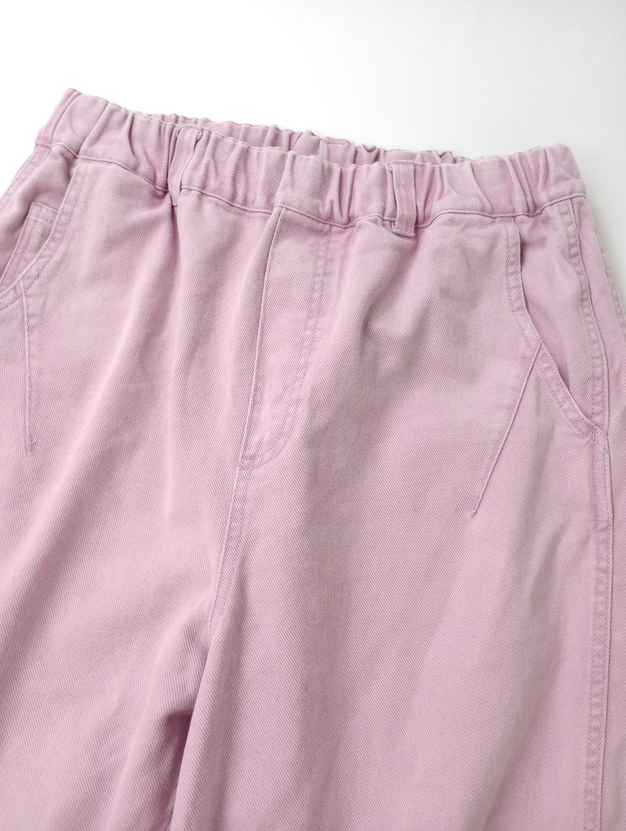 tumugu: ツムグ  コットン ツイル  パンツ  ワイド  ピンク  F 【中古】