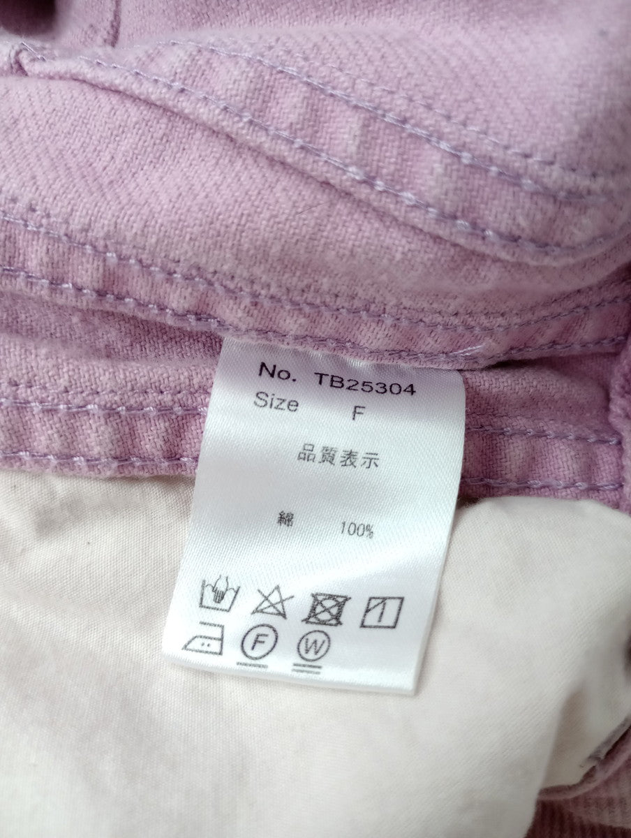 tumugu: ツムグ  コットン ツイル  パンツ  ワイド  ピンク  F 【中古】
