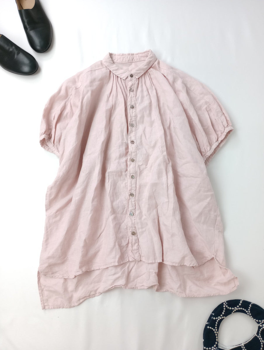 nest Robe ネストローブ リネン パフィー ブラウス  サクラ染め  トップス 【中古】
