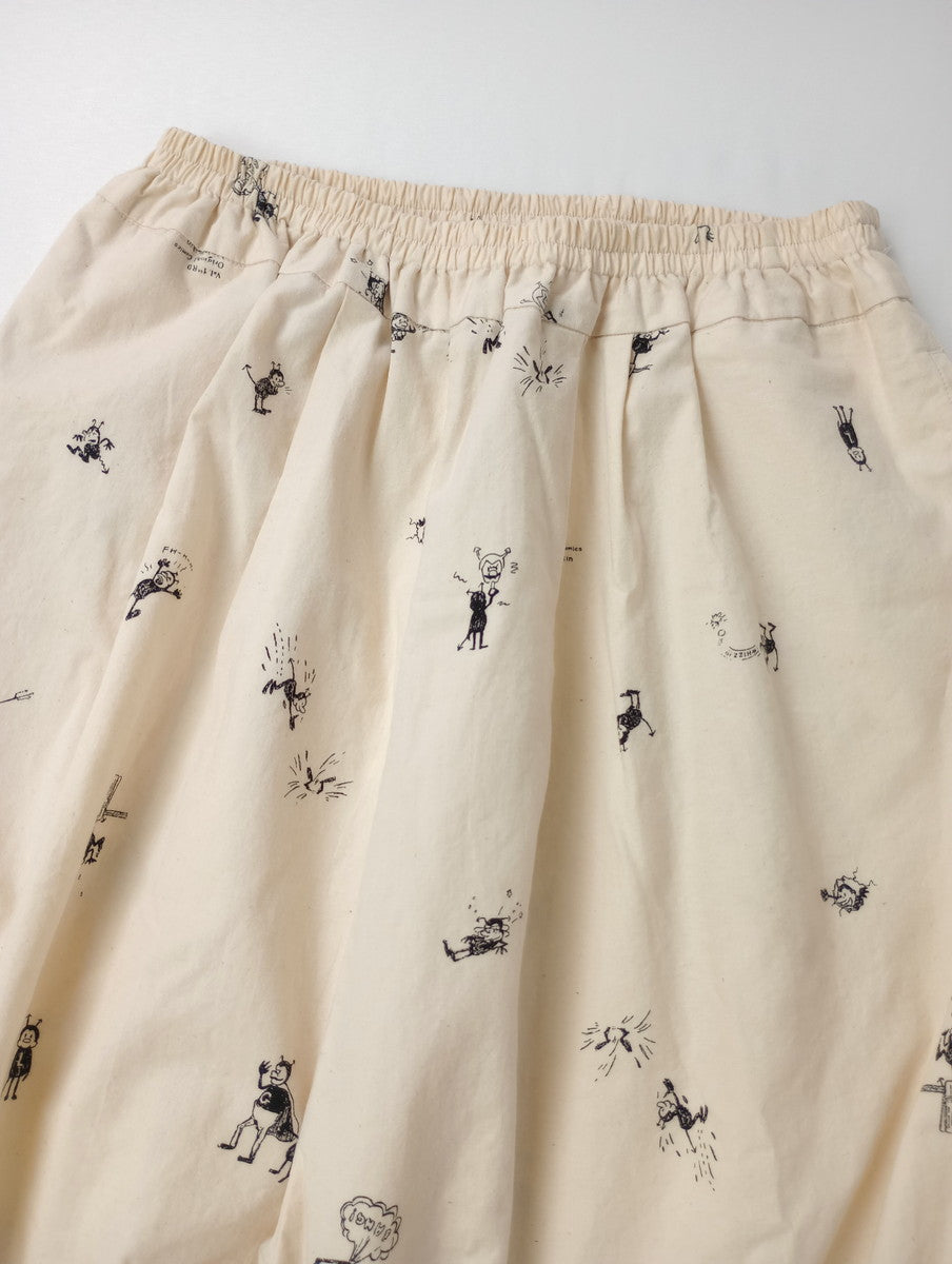 R&D.M.Co- オールドマンズテーラー BRIKIN PRINT サルエル イージーパンツ 生成り 【中古】
