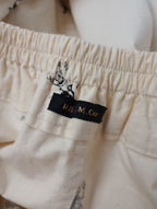 R&D.M.Co- オールドマンズテーラー BRIKIN PRINT サルエル イージーパンツ 生成り 【中古】