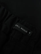 TRAVAIL MANUELトラヴァイユマニュアル コンパクトチノ 2タックワイドPTS パンツ 黒 ブラック  M 【中古】
