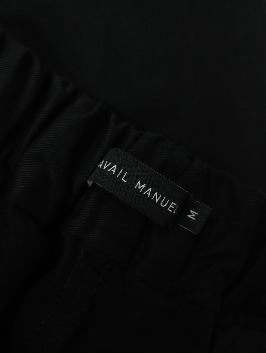 TRAVAIL MANUELトラヴァイユマニュアル コンパクトチノ 2タックワイドPTS パンツ 黒 ブラック  M 【中古】