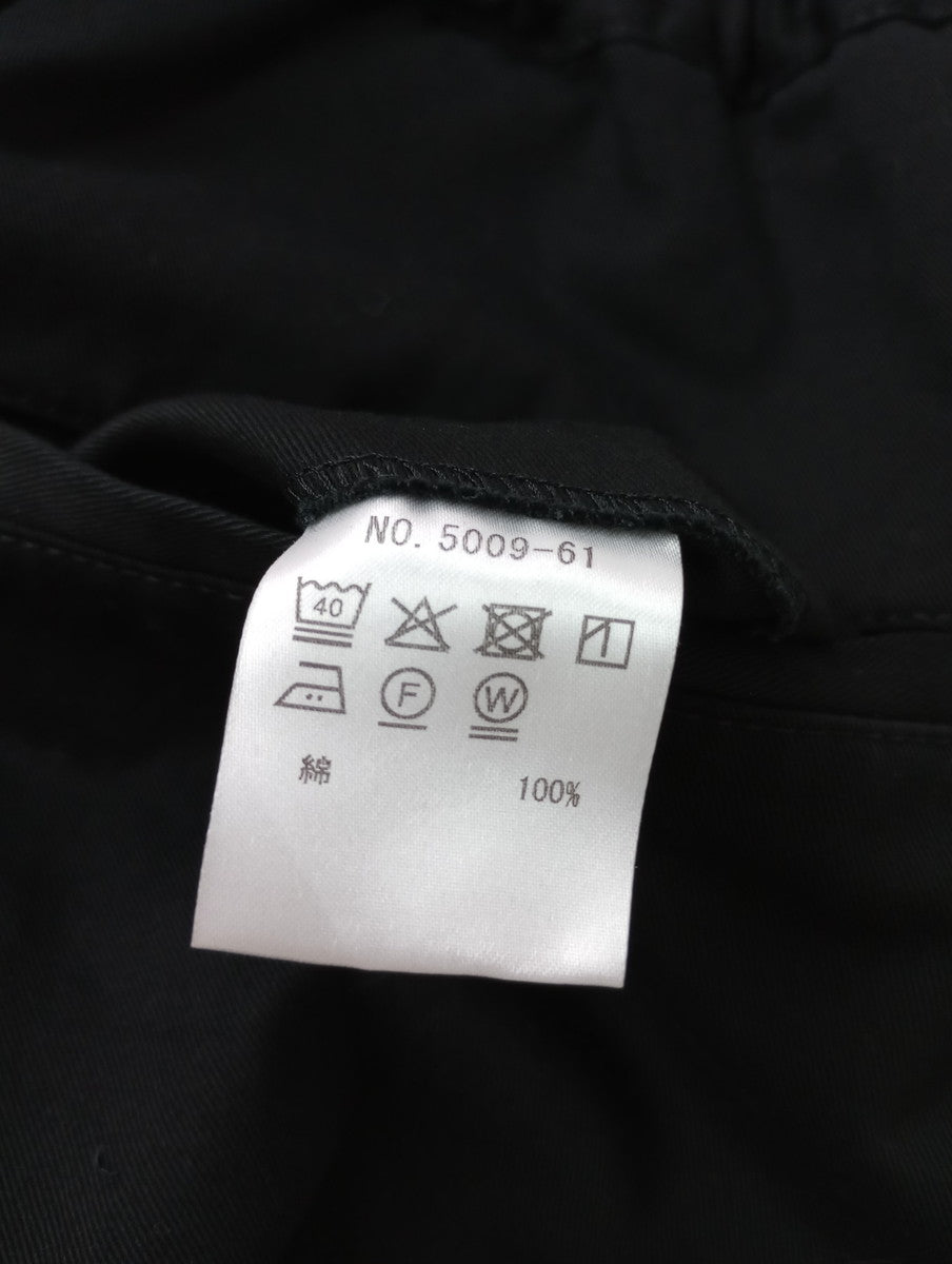 TRAVAIL MANUELトラヴァイユマニュアル コンパクトチノ 2タックワイドPTS パンツ 黒 ブラック  M 【中古】