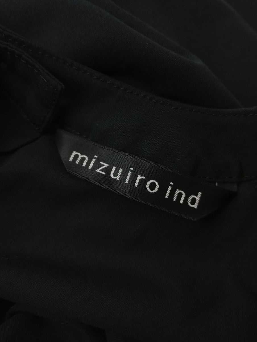 mizuiro ind ミズイロインド コットン リネン コクーン プルオーバー ブラウス 黒 ブラック 【中古】
