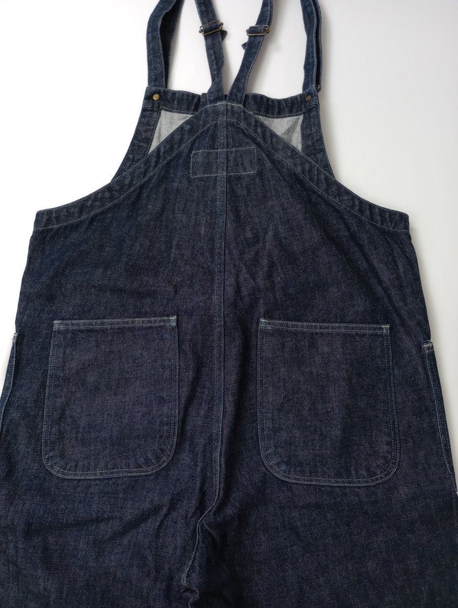 HARVESTY ハーベスティ コットン 10z デニム オーバーオール ネイビー  1 【中古】