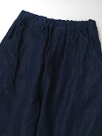 TRAVAIL MANUEL トラバイユ マニュアル コットンリネン デニム ユニティ パンツ 5072 ネイビー M 【中古】