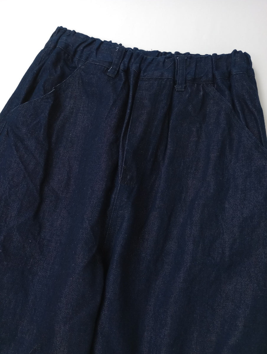 TRAVAIL MANUEL トラバイユ マニュアル コットンリネン デニム ユニティ パンツ 5072 ネイビー M 【中古】