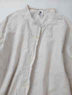 MHL.  エムエイチエル  マーガレットハウエル  COTTON RAMIE POPLIN SHIRT コットン ラミー ポプリン シャツ ブラウス 2  アイボリー 【中古】