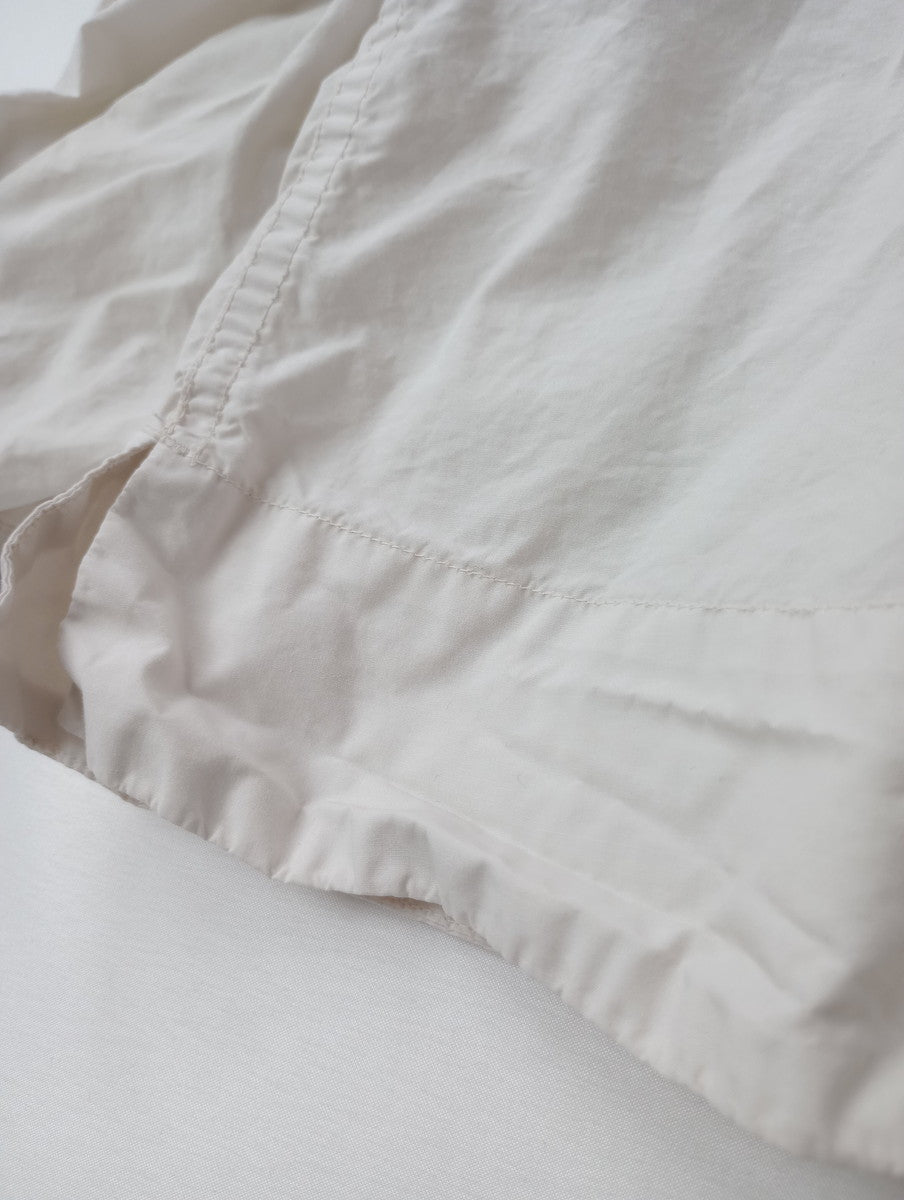 MHL.  エムエイチエル  マーガレットハウエル  COTTON RAMIE POPLIN SHIRT コットン ラミー ポプリン シャツ ブラウス 2  アイボリー 【中古】