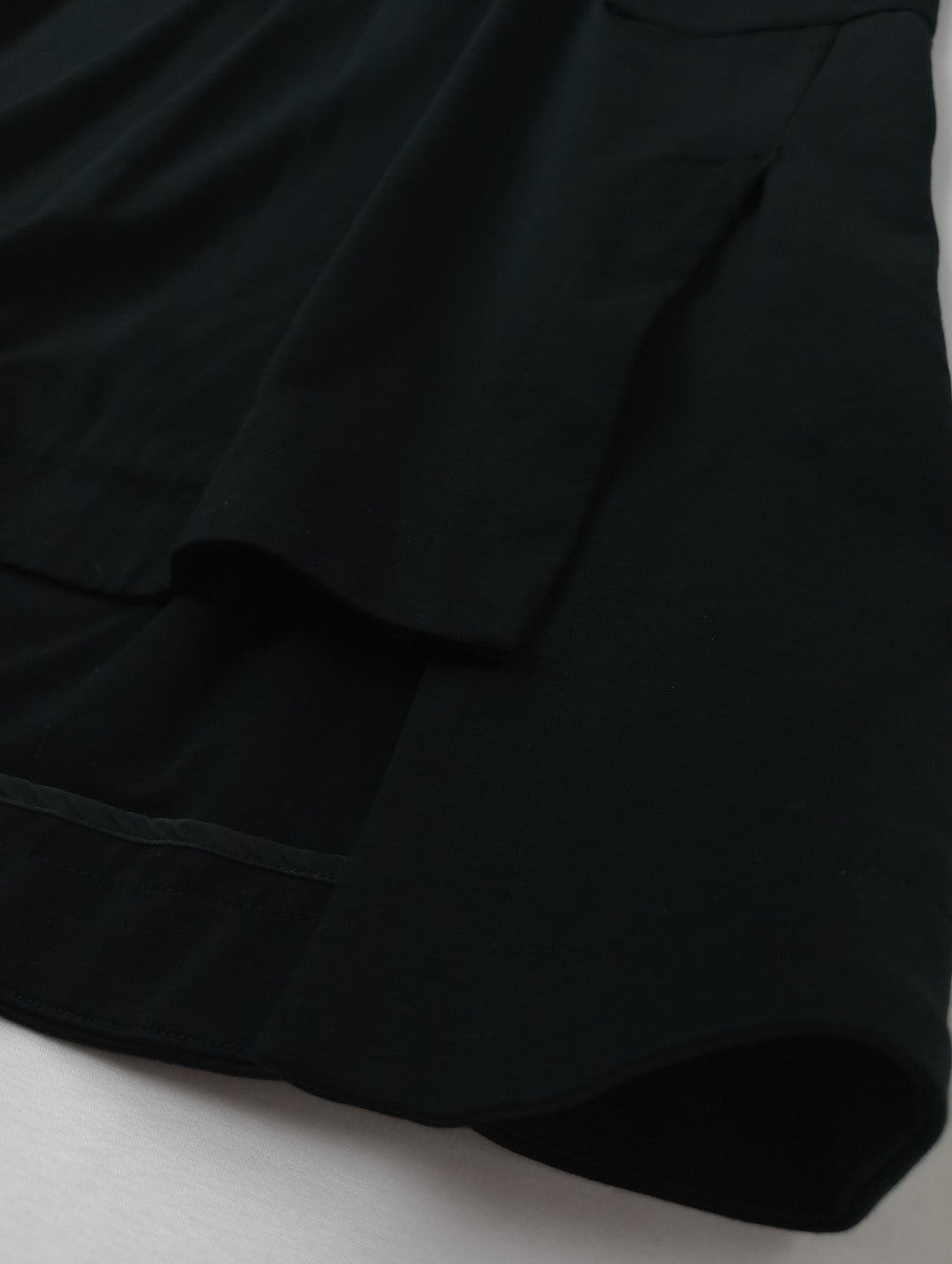 TICCA ティッカ スーピマ コットン  Vネック ボックス  ロング ワンピース 黒 ブラック 【中古】