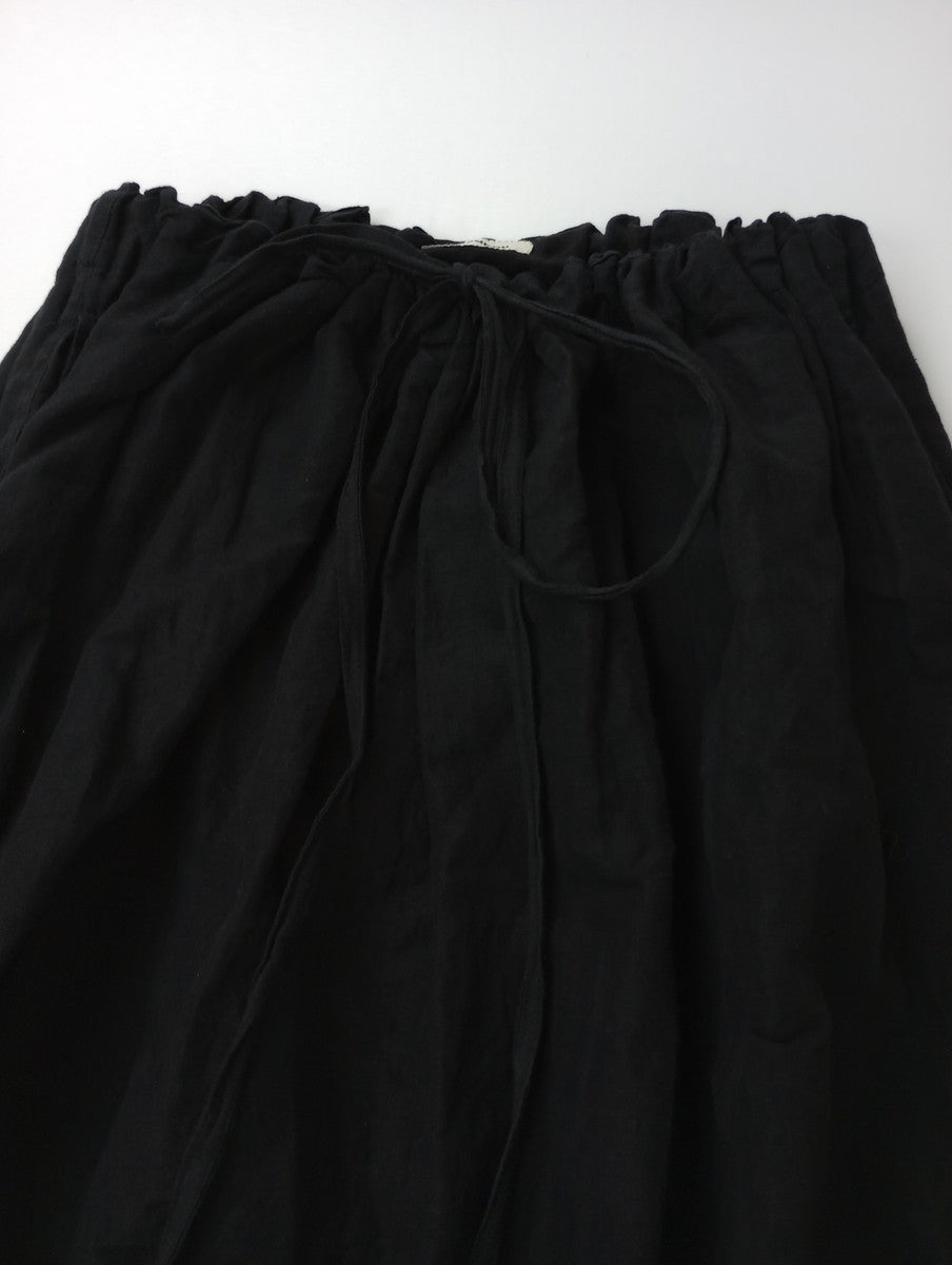 jujudhau ズーズーダウ  リネン コットン スカート  黒 ブラック 【中古】