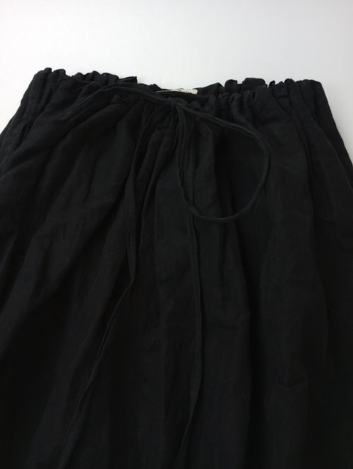 jujudhau ズーズーダウ  リネン コットン スカート  黒 ブラック 【中古】