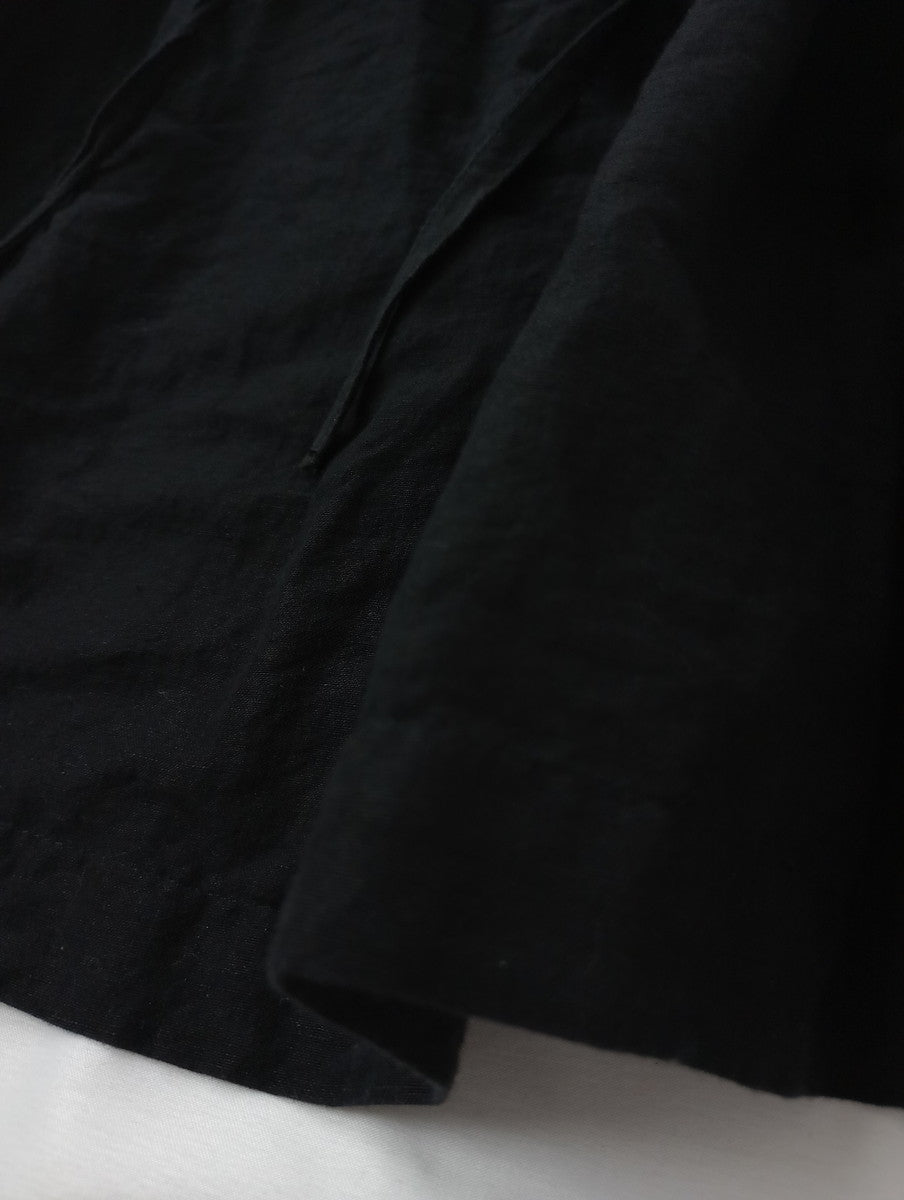 jujudhau ズーズーダウ  リネン コットン スカート  黒 ブラック 【中古】