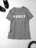 R&D.M.Co- オールドマンズテーラー PEACE Tシャツ 半袖  カットソー トップス グレー 【中古】