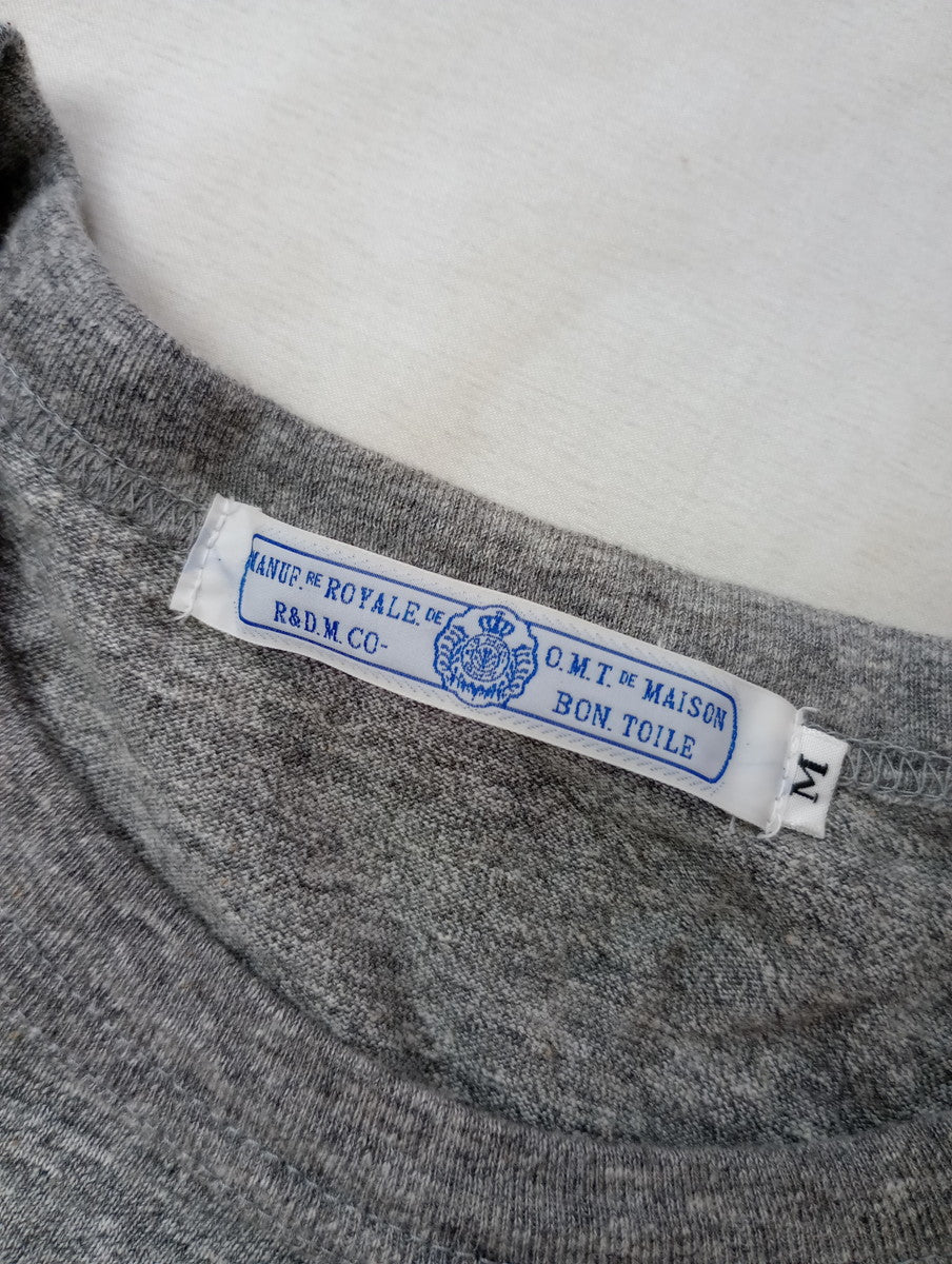 R&D.M.Co- オールドマンズテーラー PEACE Tシャツ 半袖  カットソー トップス グレー 【中古】