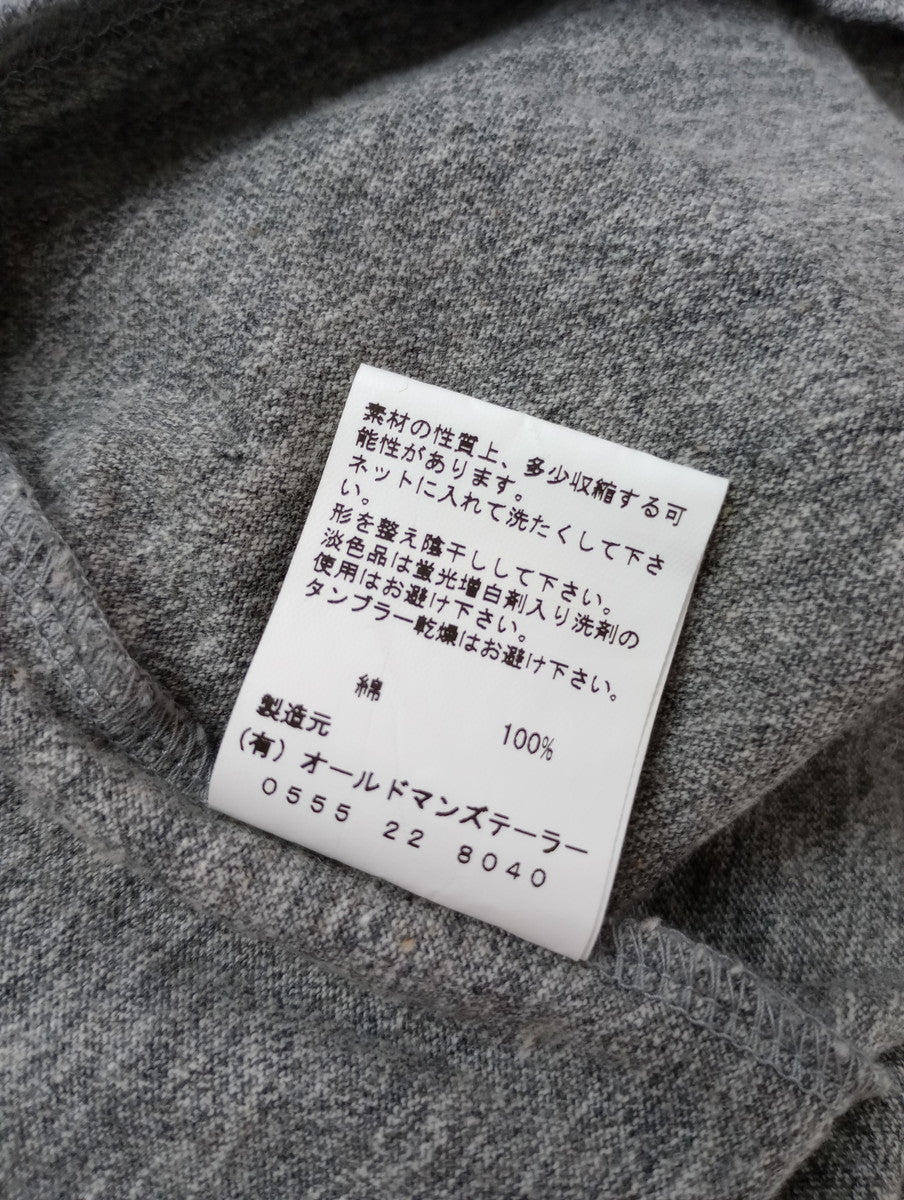 R&D.M.Co- オールドマンズテーラー PEACE Tシャツ 半袖  カットソー トップス グレー 【中古】