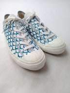 新品 mina perhonen  × moonstar ミナペルホネン ムーンスター mermaid GYM CLASSIC スニーカー ブルー 白 【中古】