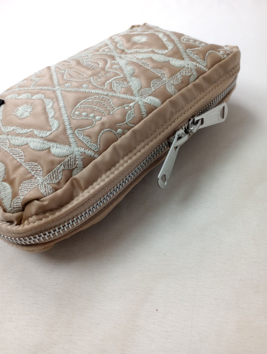 mina perhonen × PORTER ミナペルホネン ポーター symphony  POUCH  シンフォニー ポーチ ベージュ【中古】
