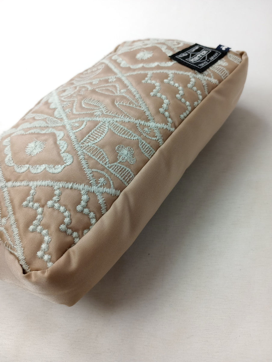 mina perhonen × PORTER ミナペルホネン ポーター symphony  POUCH  シンフォニー ポーチ ベージュ【中古】