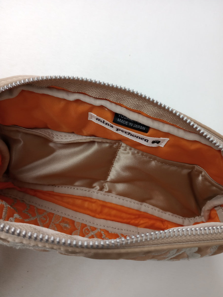 mina perhonen × PORTER ミナペルホネン ポーター symphony  POUCH  シンフォニー ポーチ ベージュ【中古】