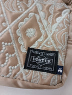 mina perhonen × PORTER ミナペルホネン ポーター symphony  POUCH  シンフォニー ポーチ ベージュ【中古】