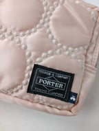 mina perhonen × PORTER ミナペルホネン ポーター tambourine POUCH タンバリン ポーチ ピンク 【中古】