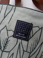 mina perhonen  ミナペルホネン laiva-tulipani バッグ ライヴァ レザー ハンドル  ブルー 【中古】